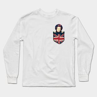 Margaret Thatcher Chest Pocket Long Sleeve T-Shirt